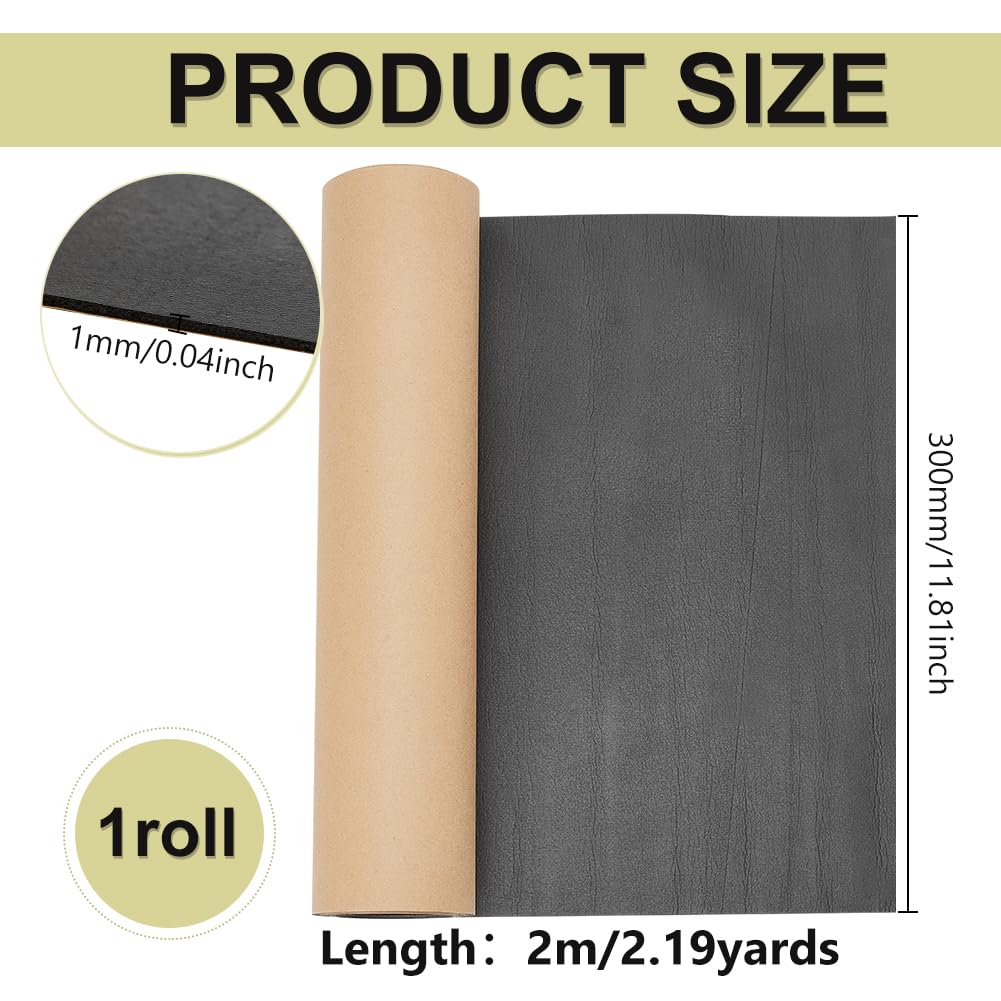BENECREAT Rouleau Mousse EVA Adhésive Noire 2mx30cm 1mm
