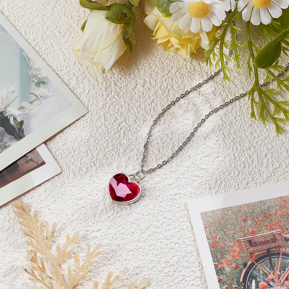 BENECREAT Pendentif cœur argent 925 blanc avec anneau
