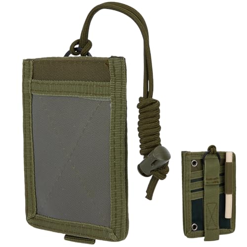 BENECREAT porte-badge tactique polyester vert dragonne