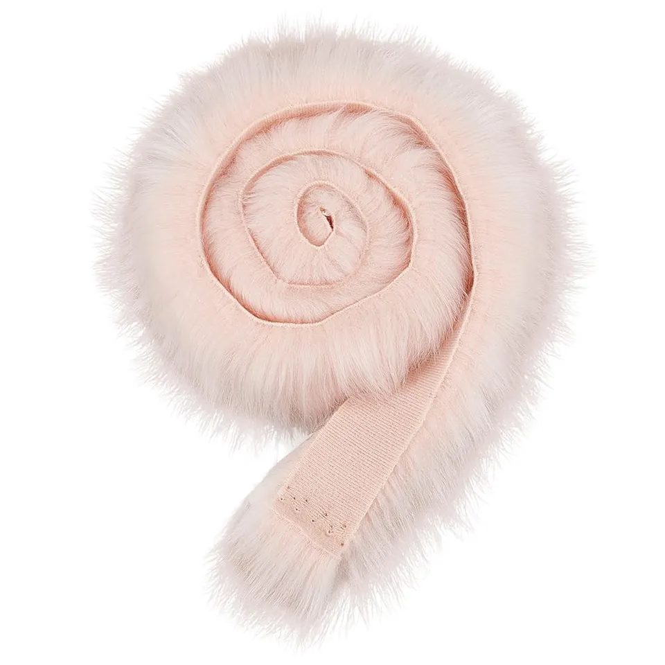 BENECREAT ruban fausse fourrure rose 1m peluche