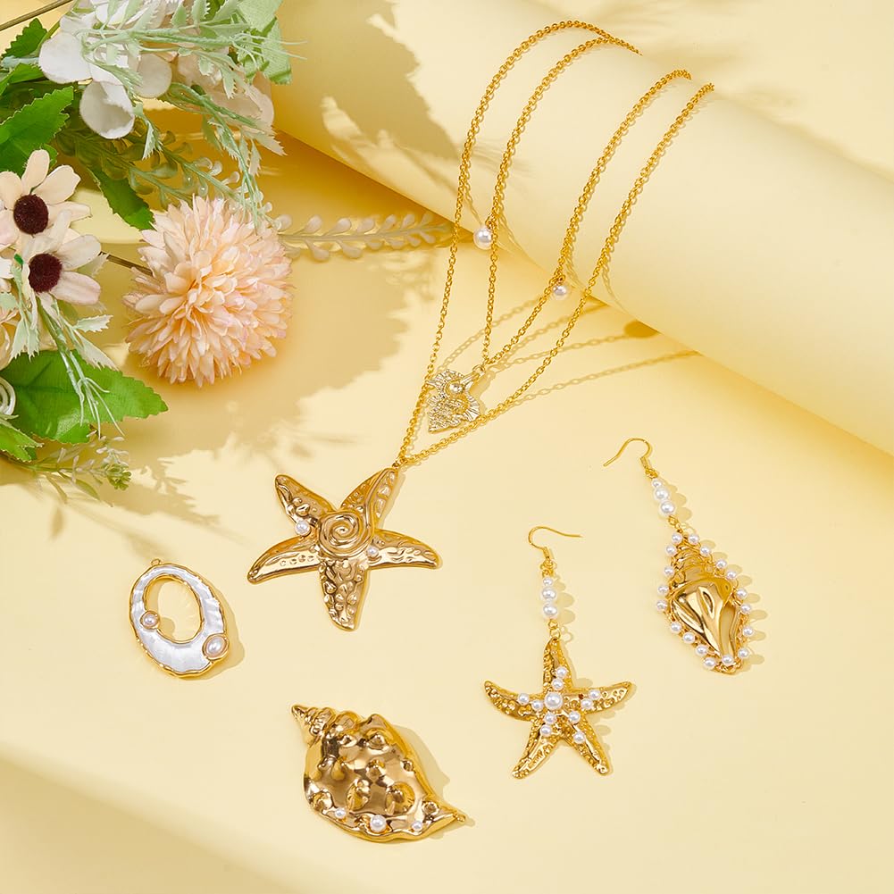 BENECREAT Charms océan acier doré 5 pcs étoile mer