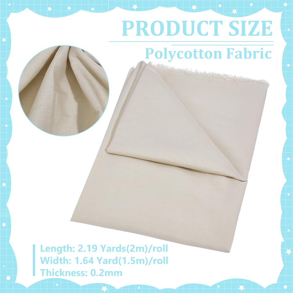 BENECREAT Tissu Polycoton BurlyWood Rouleau 2m x 1,5m Couture