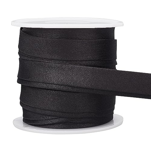 BENECREAT Biais Satin Noir 12,5 m 15 mm Double Pli