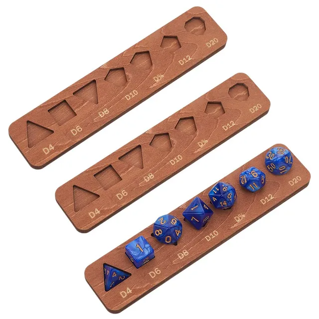 BENECREAT plateaux dés bois chameau 190mm 3 pièces