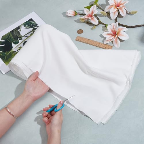 BENECREAT tissu polyester élastique blanc 1m x 150cm