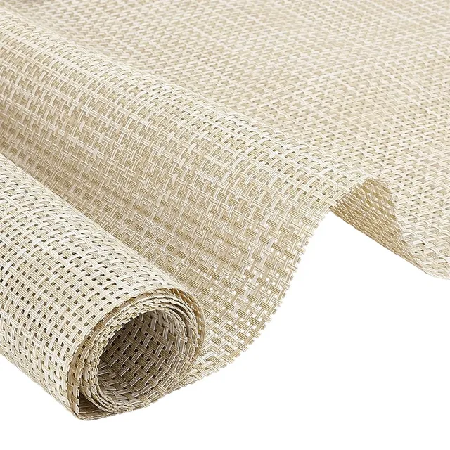 BENECREAT Tissu Maille Vinyl Tressé Beige 0,9x1,5m Extérieur