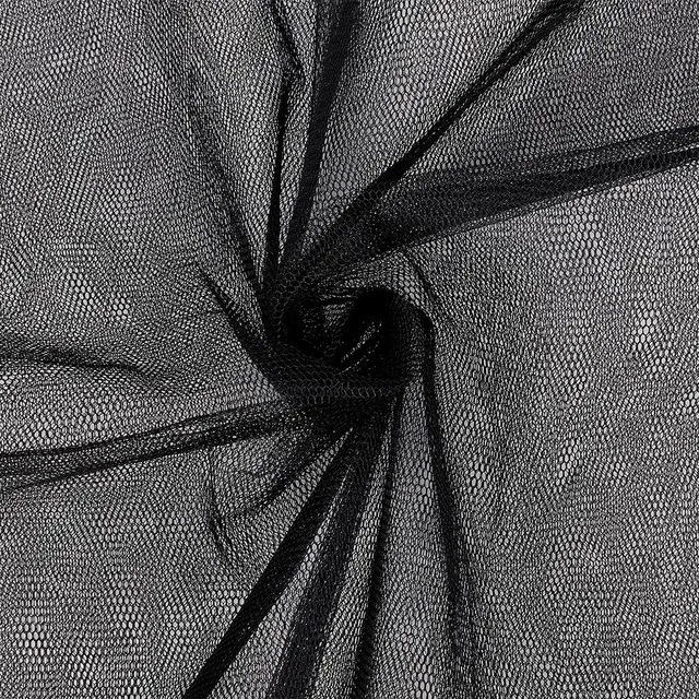 BENECREAT tissu maille tissu filet rigide noir 2 x 1,8 m