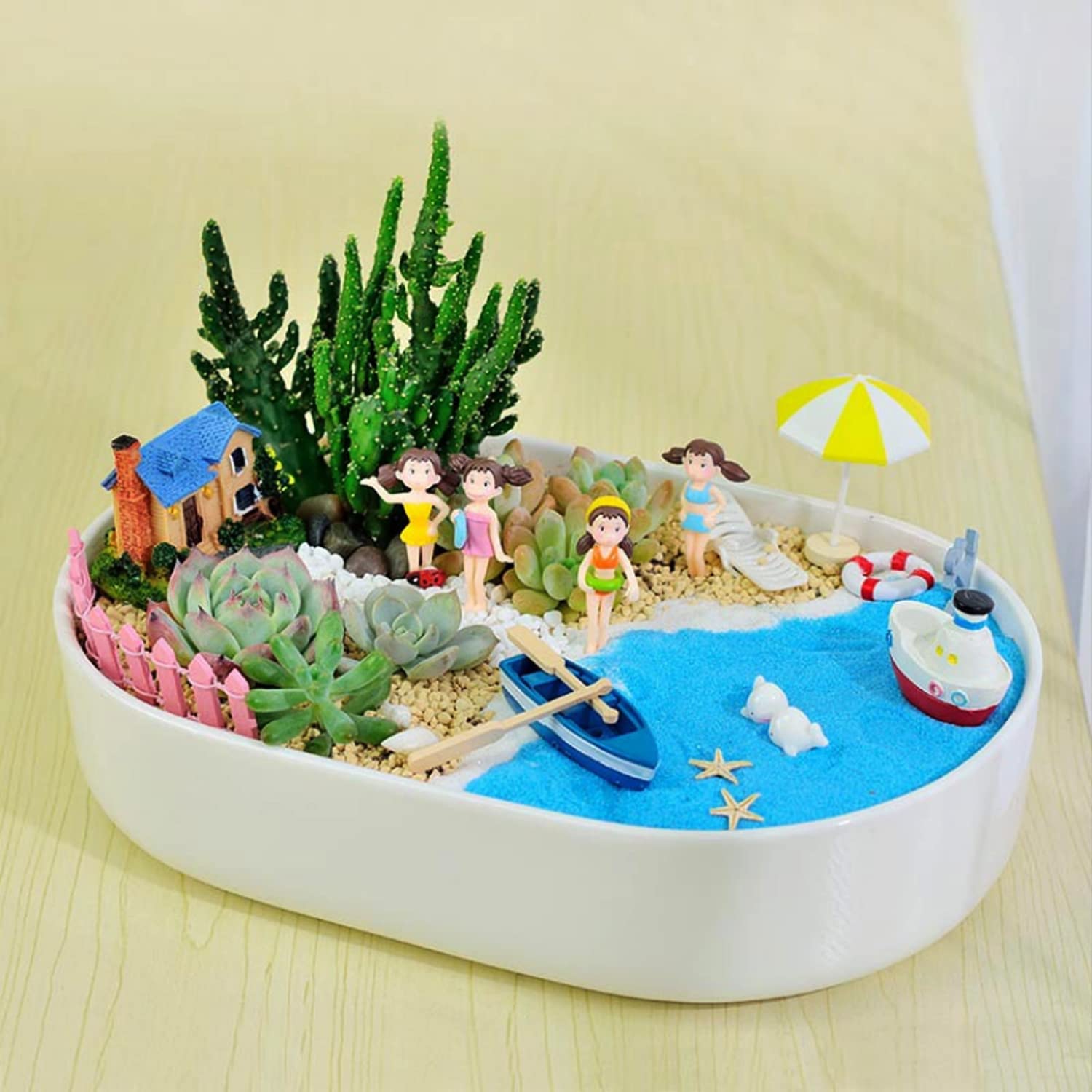 Cayway Kit décor miniature diorama 6 styles herbe sable pierre