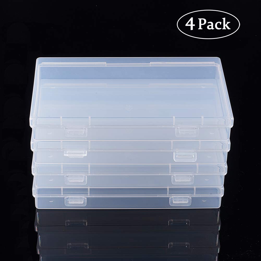 BENECREAT Boîte Rangement Plastique 17x10,5cm Transparente x4