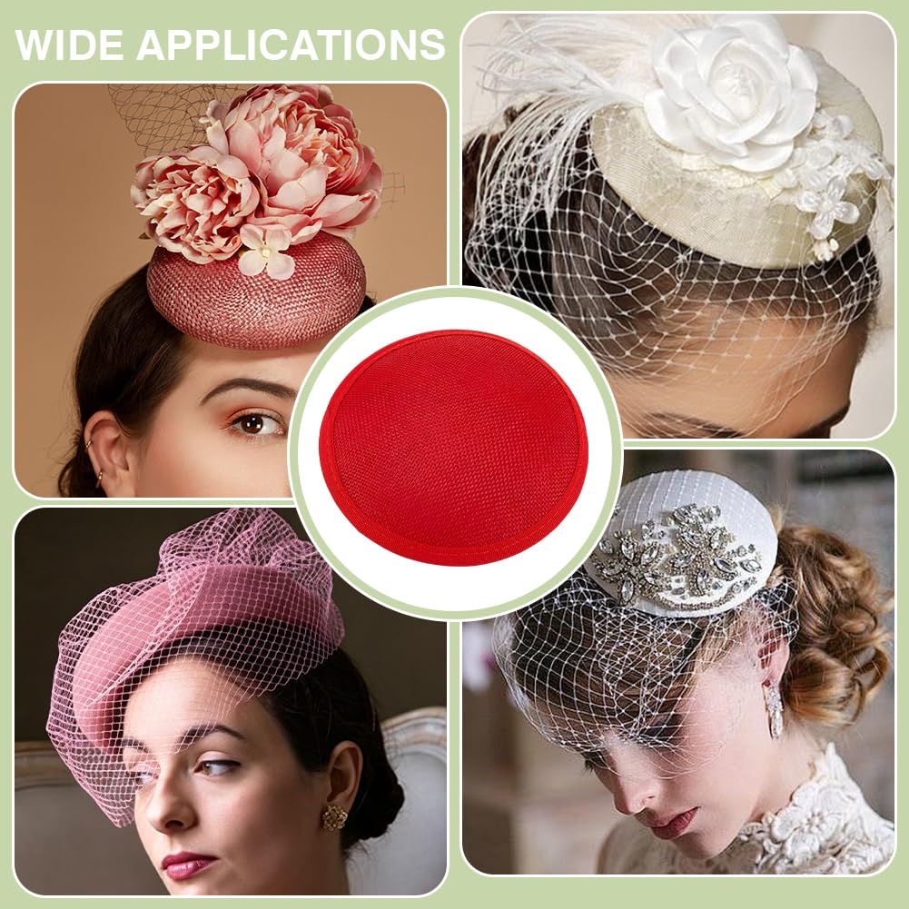 BENECREAT bases fascinator rondes brique de feu 12,8 cm lot 4