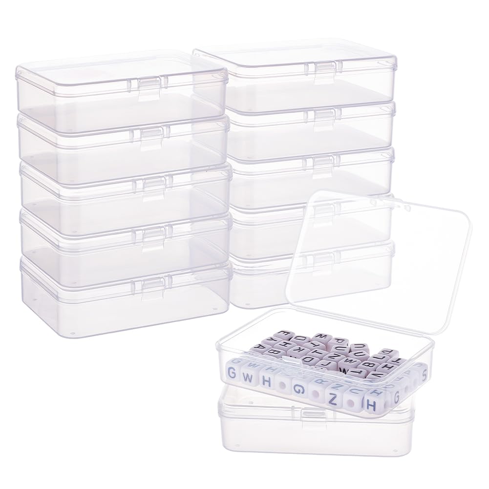 Benecreat Boîte Carrée Plastique 6,4 cm Lot 18 Transparent