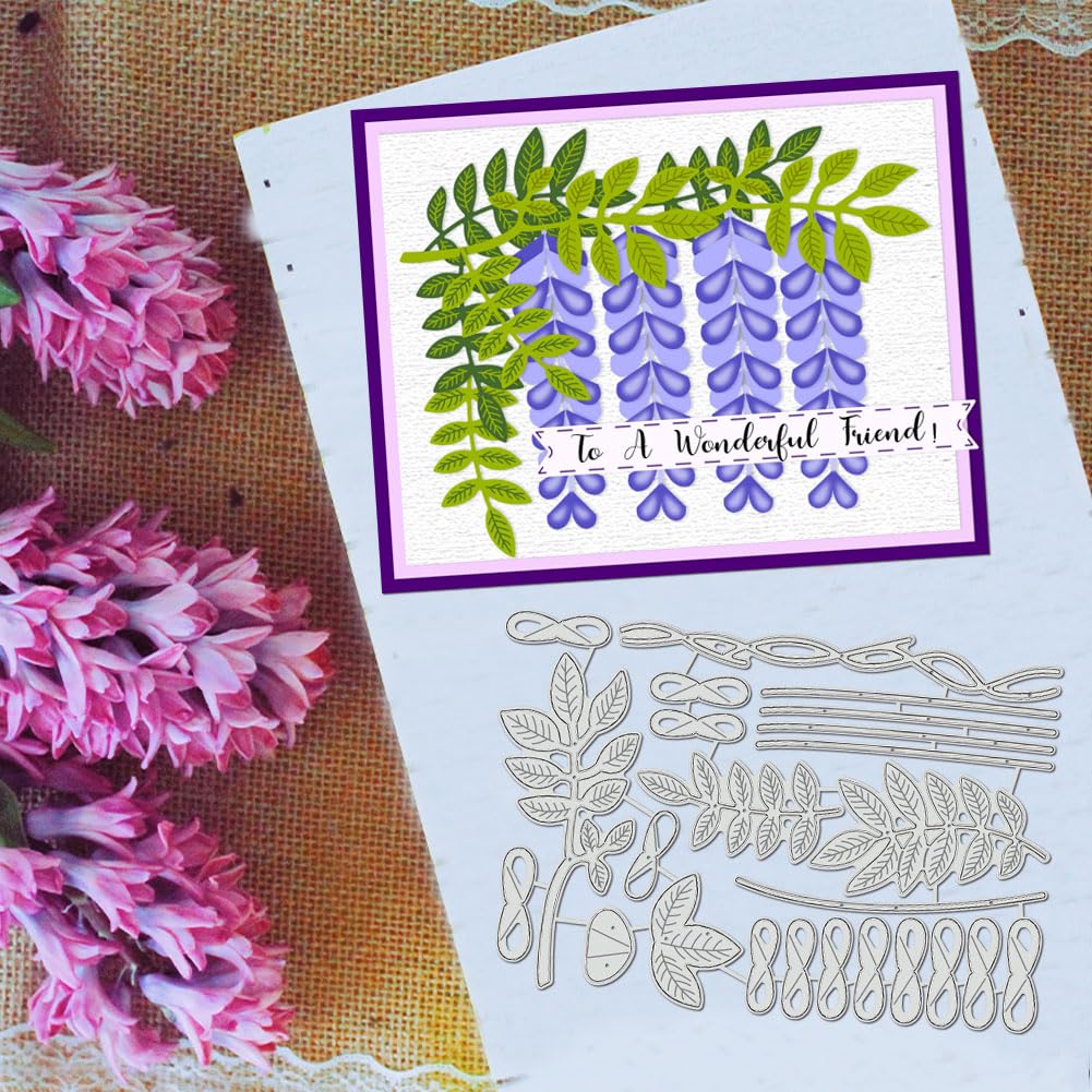 BENECREAT Fleurs de Glycine matrice découpe métal