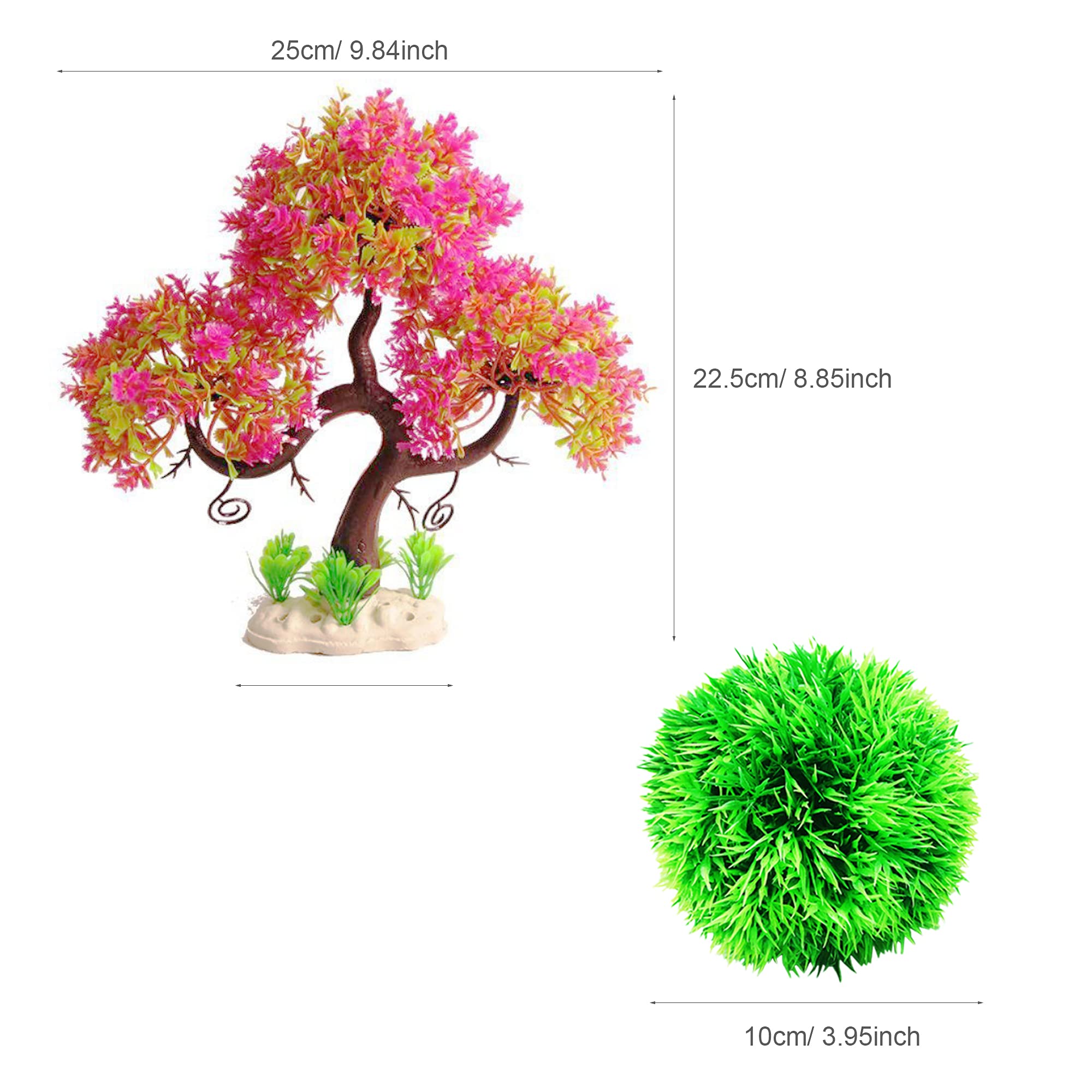 Cayway Plantes Artificielles Aquarium 27 pcs 7-18 cm
