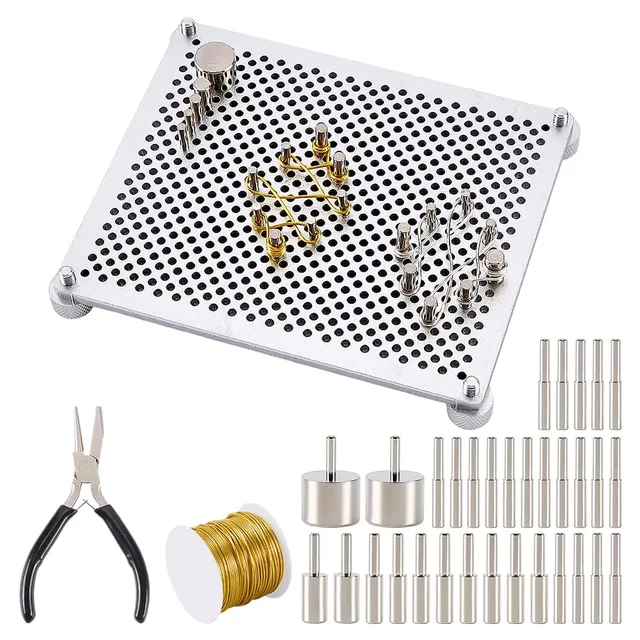 BENECREAT Gabarit Cintrage Fil Alu Kit Bijoux 32 Chevilles