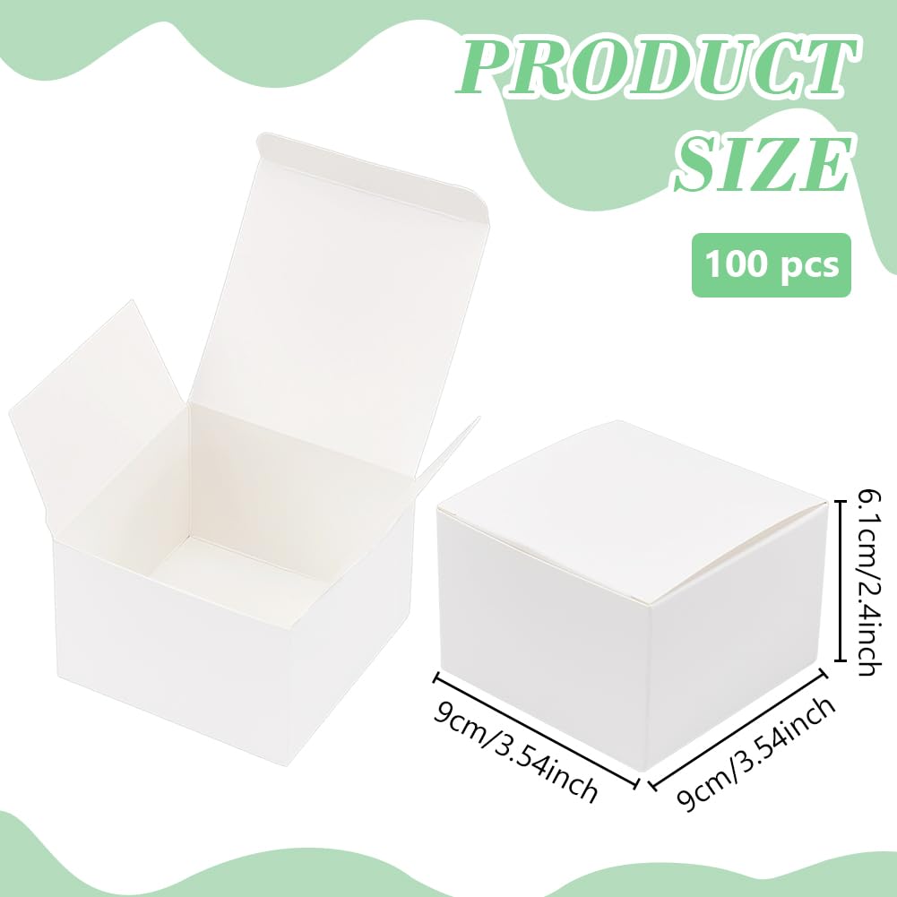 BENECREAT boîte cadeau carton blanche 9cm lot 100