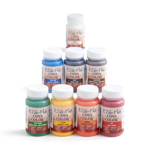 Tandy Leather Eco-Flo Cova Color peinture cuir lot de 8 opaque