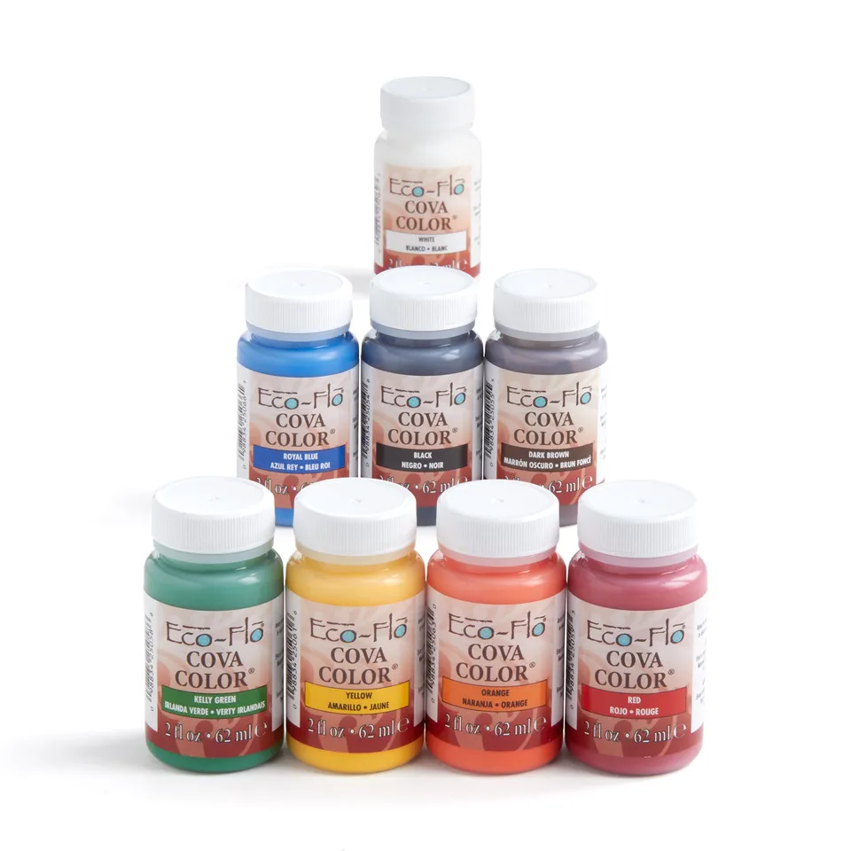 Tandy Leather Eco-Flo Cova Color peinture cuir lot de 8 opaque