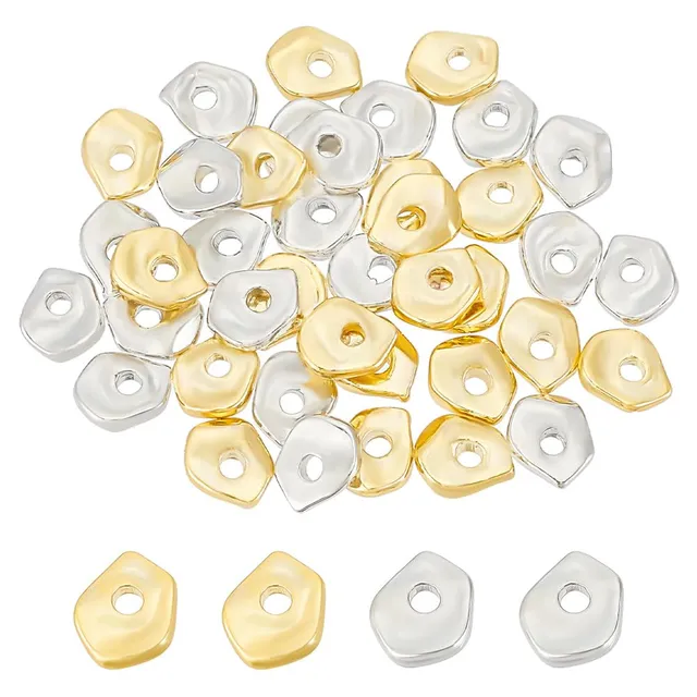 BENECREAT Perles intercalaires ovales laiton doré 40 pcs