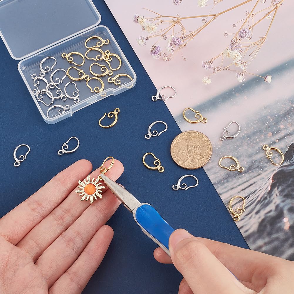 BENECREAT Crochets Boucles d'Oreilles Doré 40 pcs