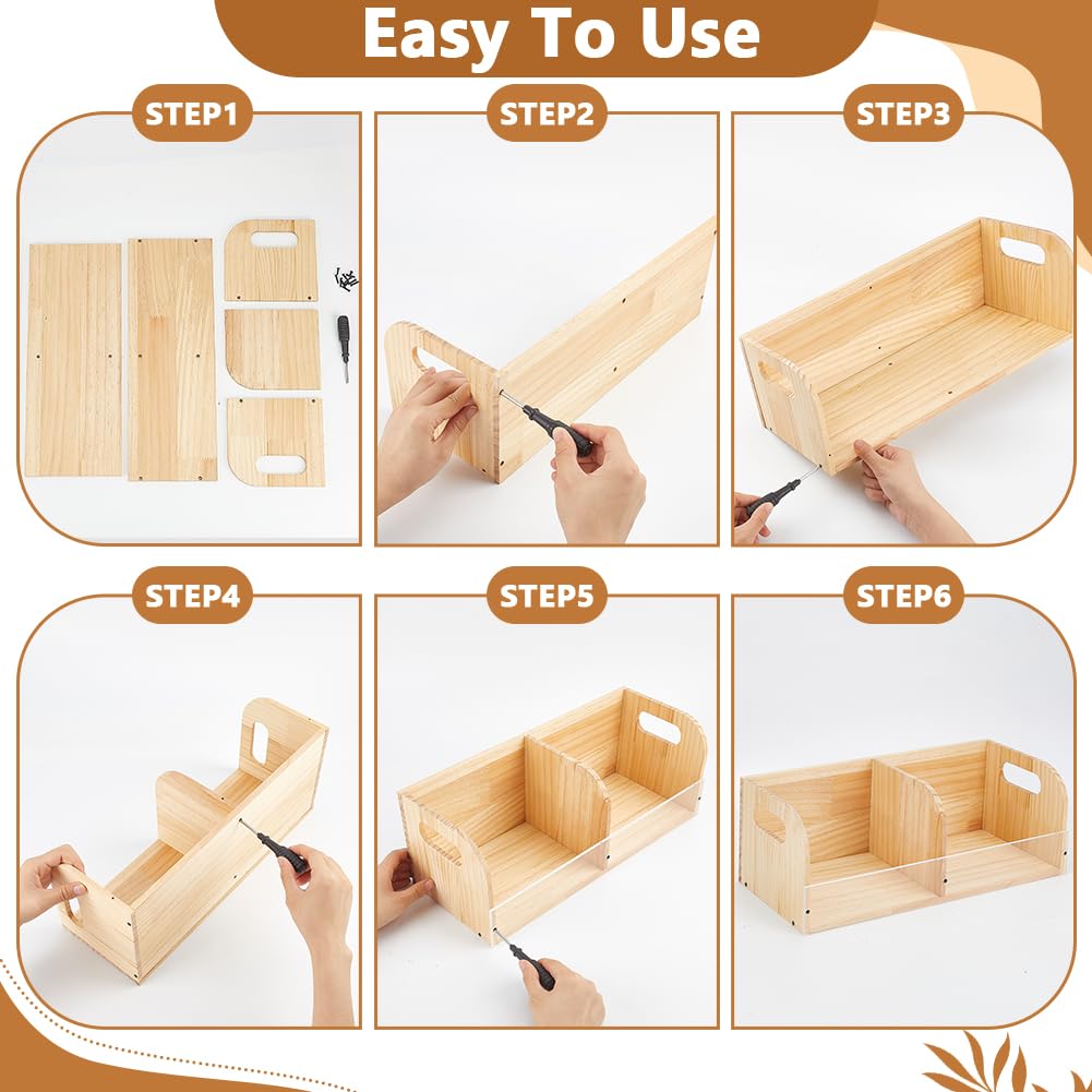 BENECREAT Porte CD bureau bois acrylique 40,1cm rangement DVD