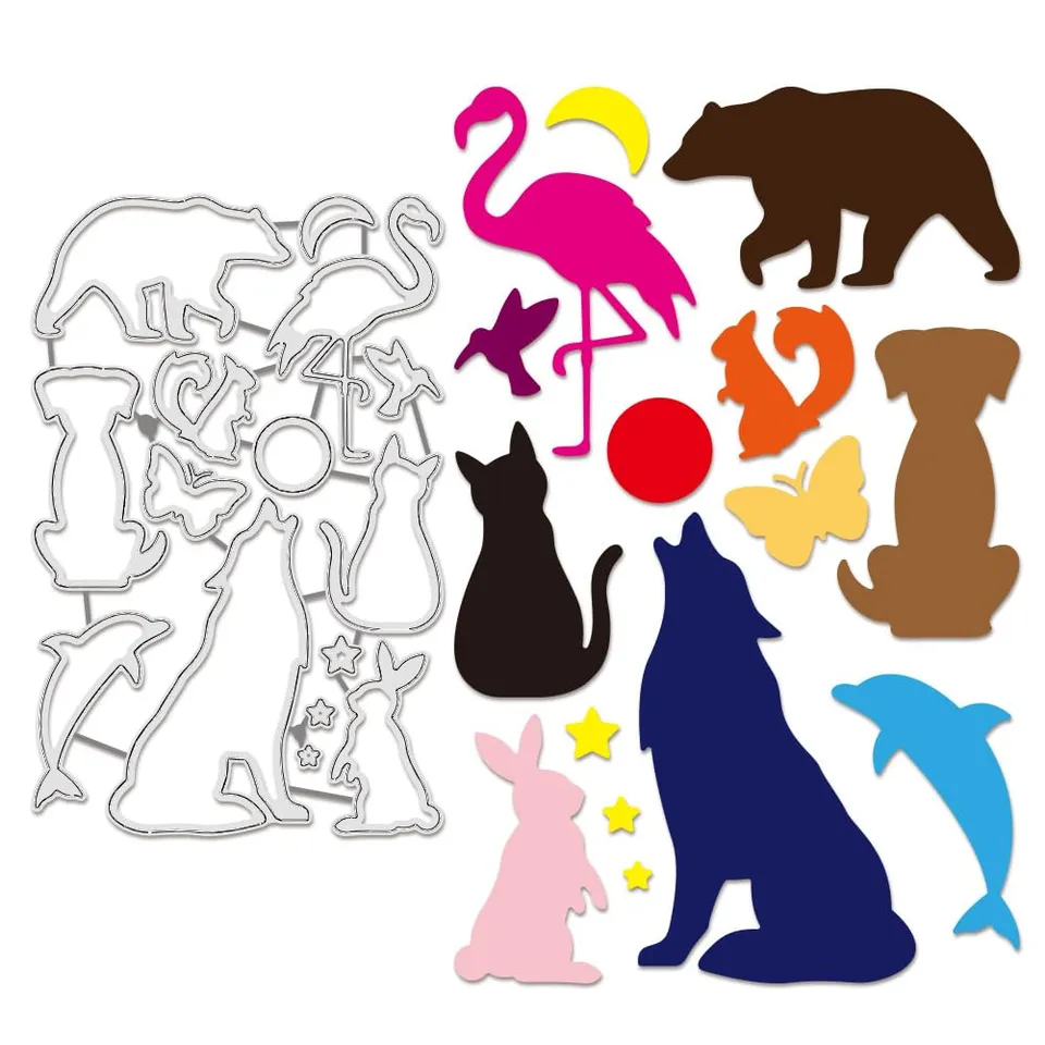 BENECREAT Silhouette Animale matrices de découpe chiens chats acier