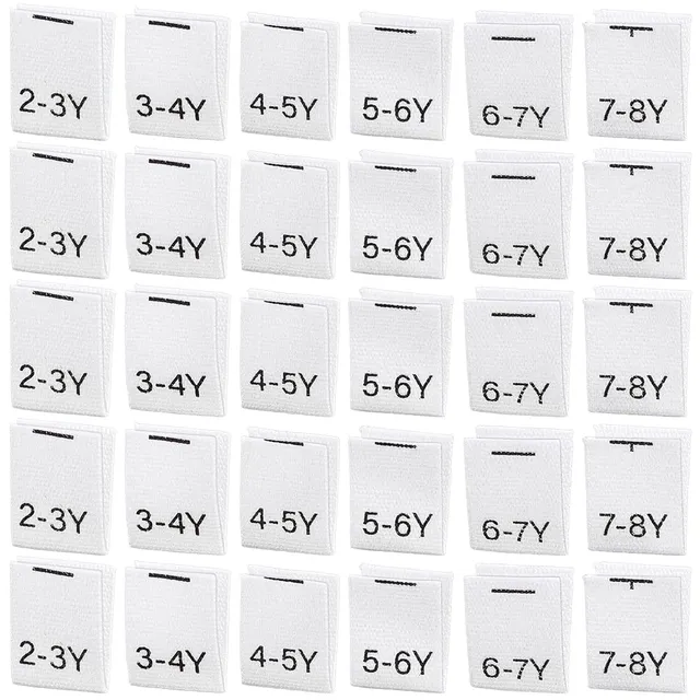 BENECREAT Étiquette taille vêtement coton blanc 600 pcs