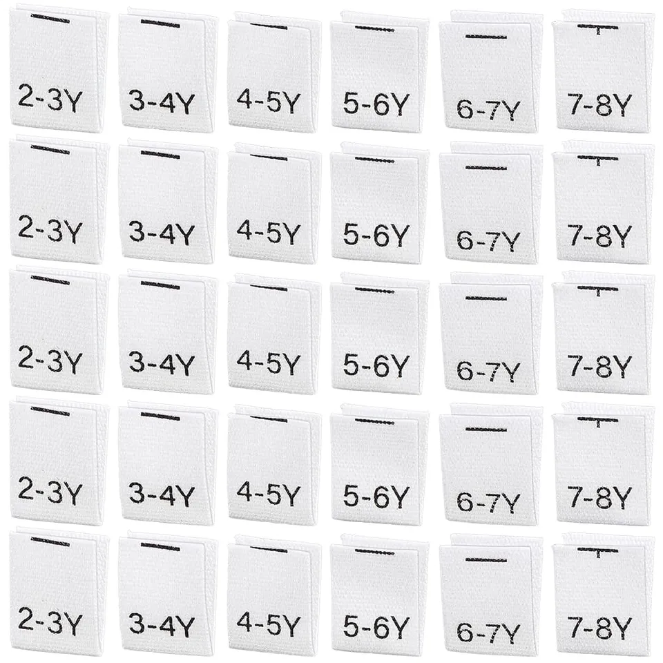 BENECREAT Étiquette taille vêtement coton blanc 600 pcs