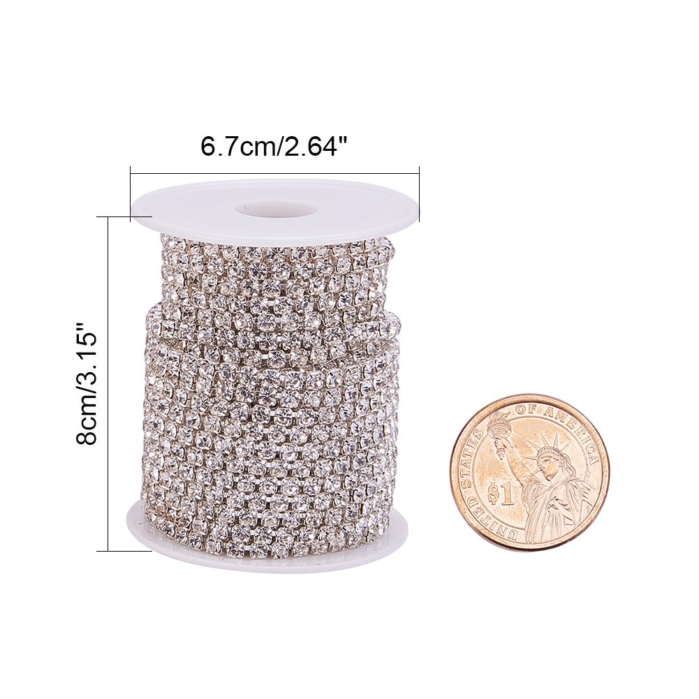 BENECREAT chaîne strass cristal 4mm 9,14m couture