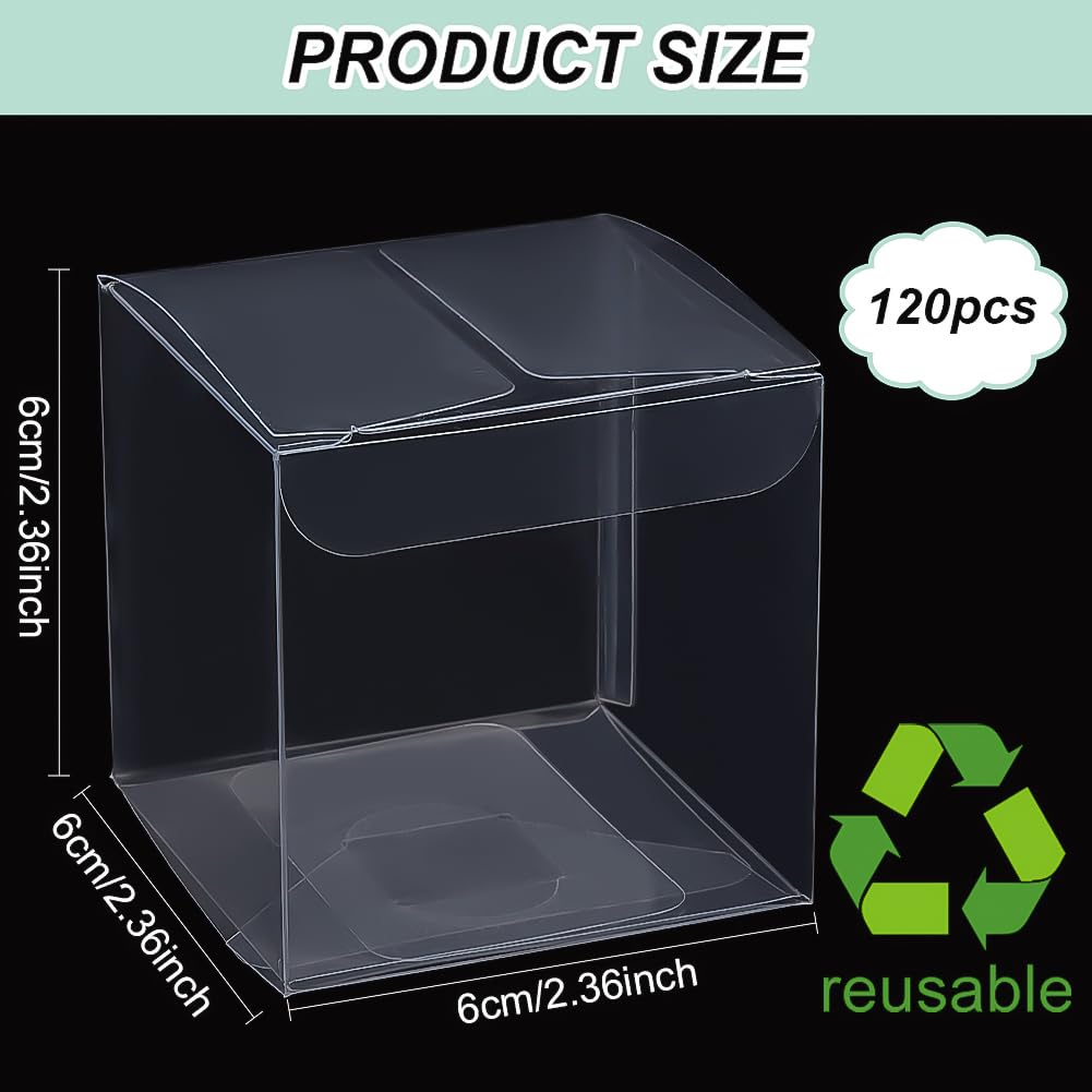 BENECREAT Boîte Plastique Transparente 6x6x6cm 120pcs Cube