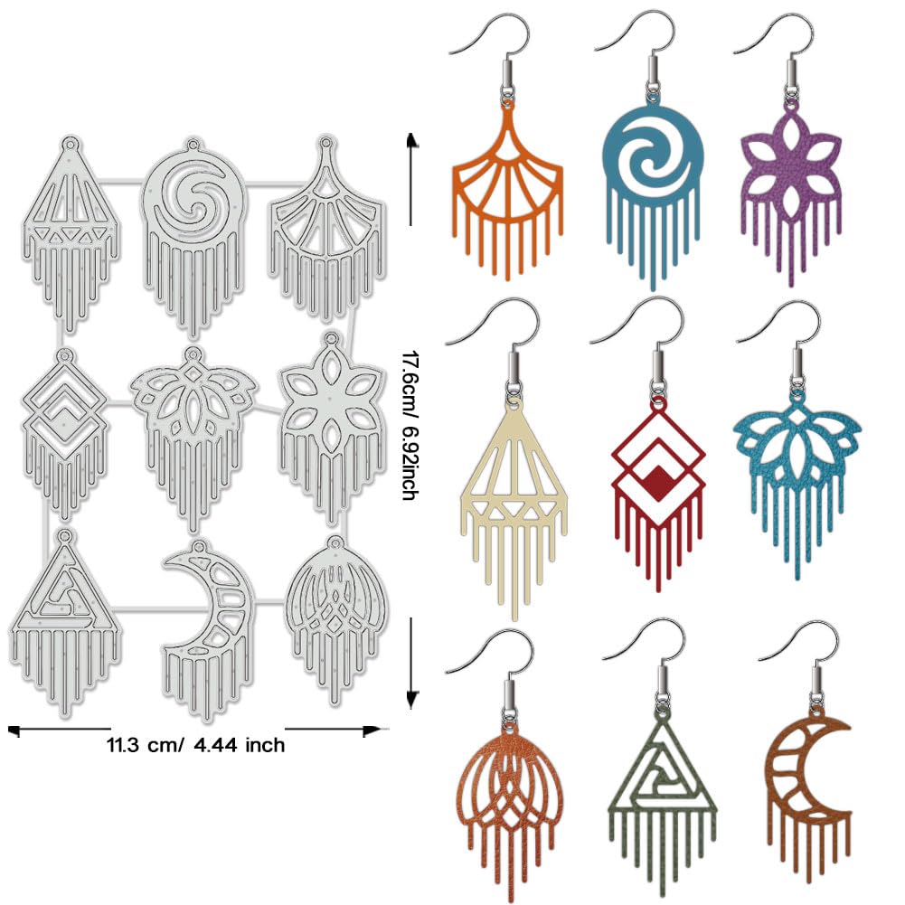 BENECREAT Dies Boucles Oreilles Fleur Lune 9 Styles Métal