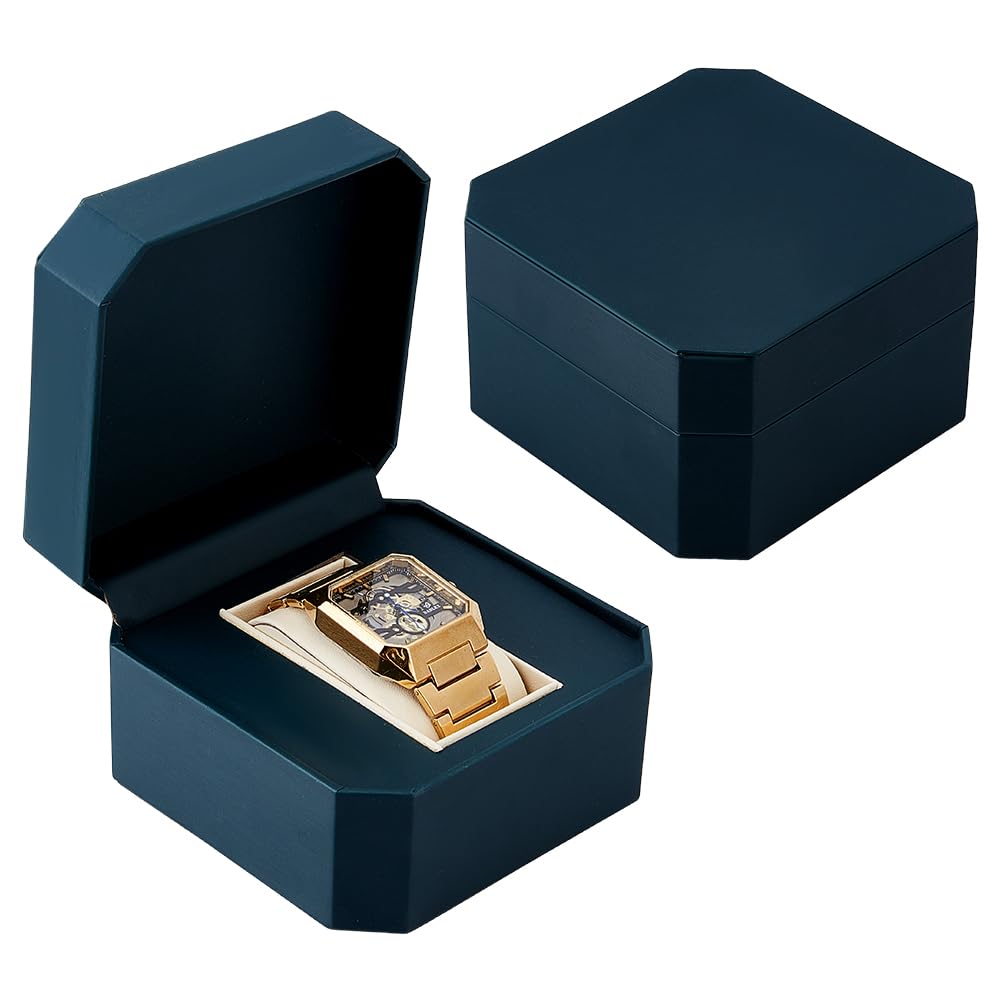 BENECREAT Coffret Montre Cuir PU Noir Lot de 2 Coussin