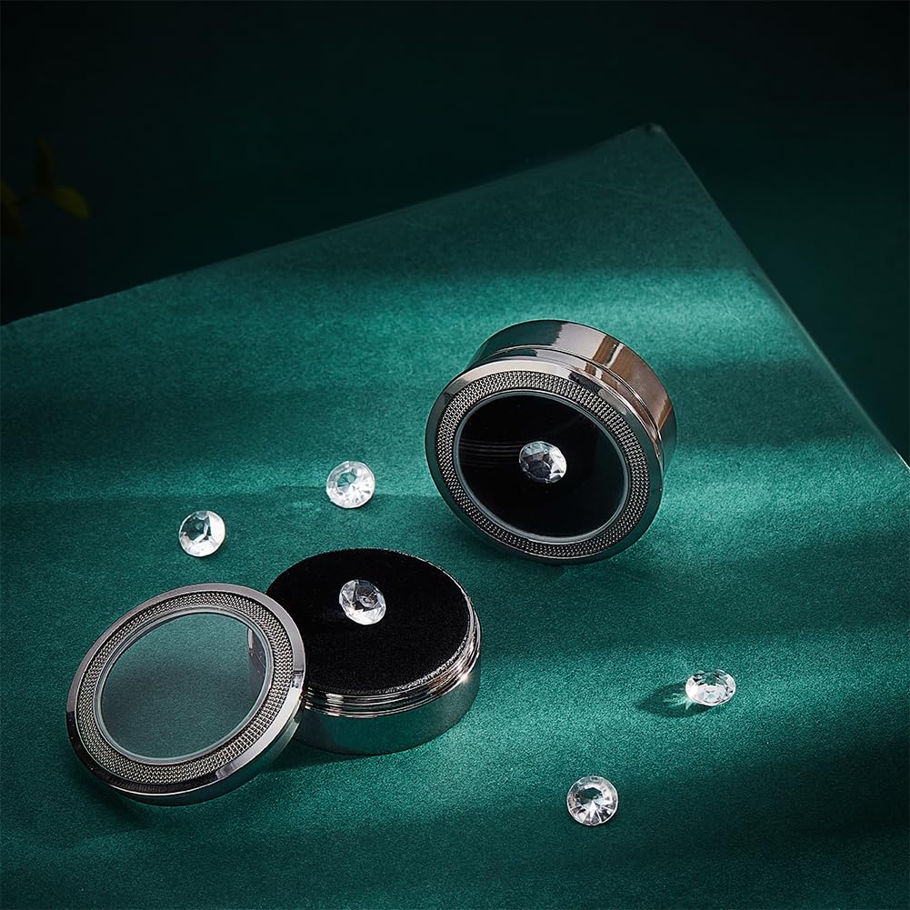 BENECREAT Gunmetal coffret cadeau bijoux verre lot de 2