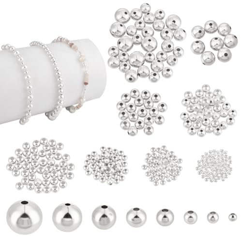 BENECREAT Perles intercalaires laiton argent 925 283pcs
