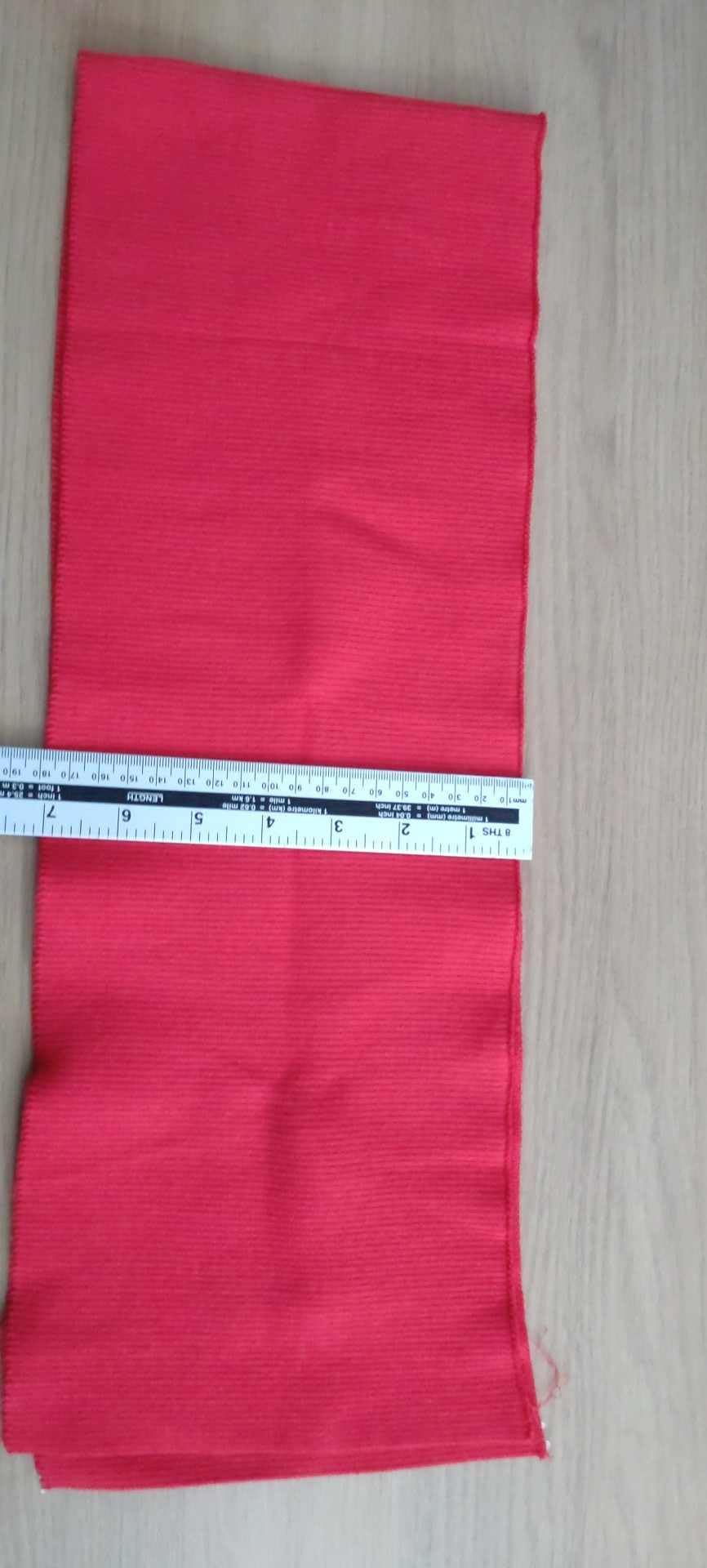 BENECREAT Tissu Côtelé Rouge Foncé 100x17,5 cm Polyester