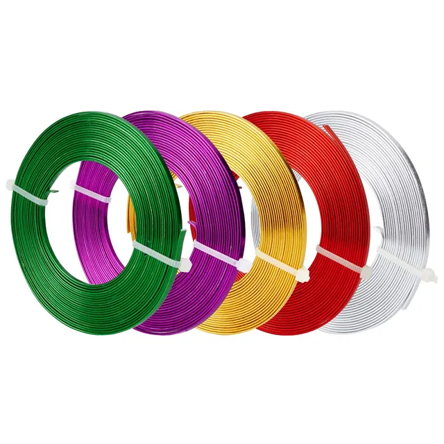 BENECREAT Fil Aluminium Plat Bijoux 5 Rouleaux 25m Couleurs