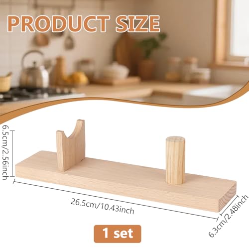 BENECREAT Présentoir à Couteaux 65 mm Bloc Bois Chêne