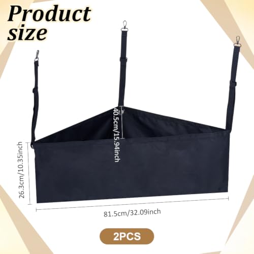 BENECREAT sacs à foin angle cheval toile noire lot 2