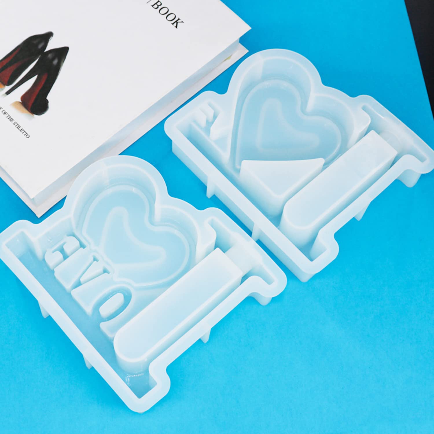 Cayway Moule Résine Vase Cadre Photo 13,6 cm + 3 Tubes