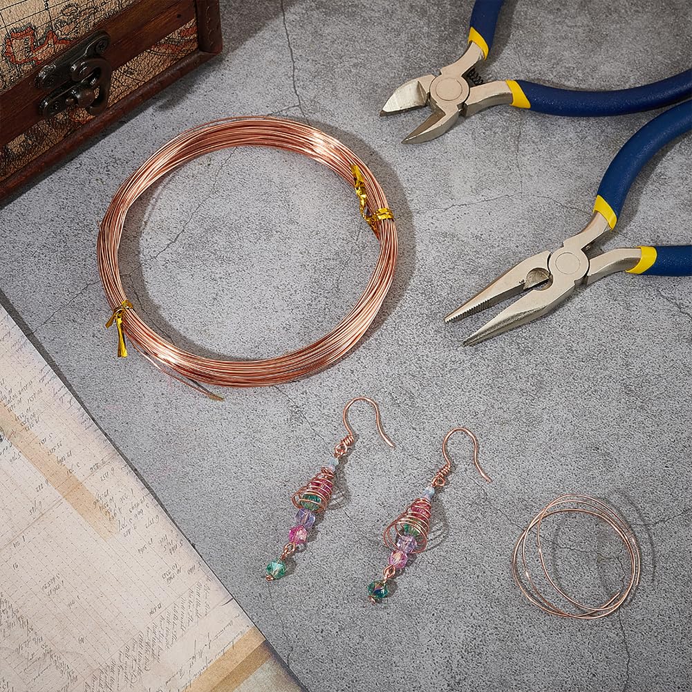 BENECREAT Fil Cuivre Nu Rond 0,6 mm 15 m Bijoux