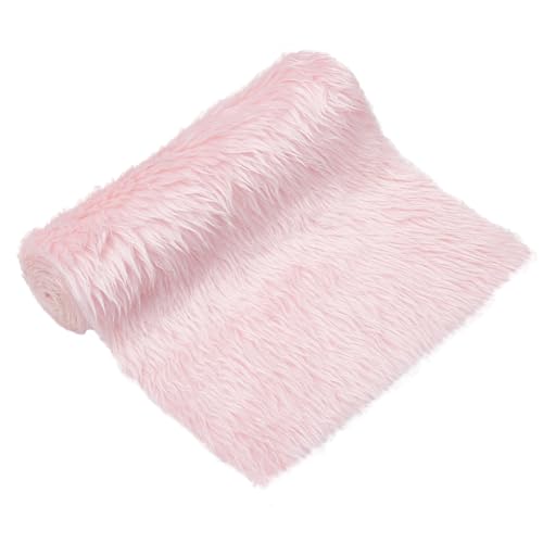 BENECREAT Tapis photo peluche rose 100x30 cm