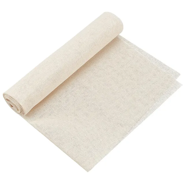 BENECREAT tissu lin point de croix 25 blanc 75x50 cm