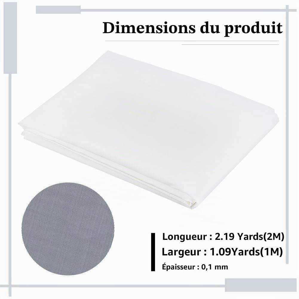 BENECREAT tissu filtrant nylon 250 mailles 40x400 cm