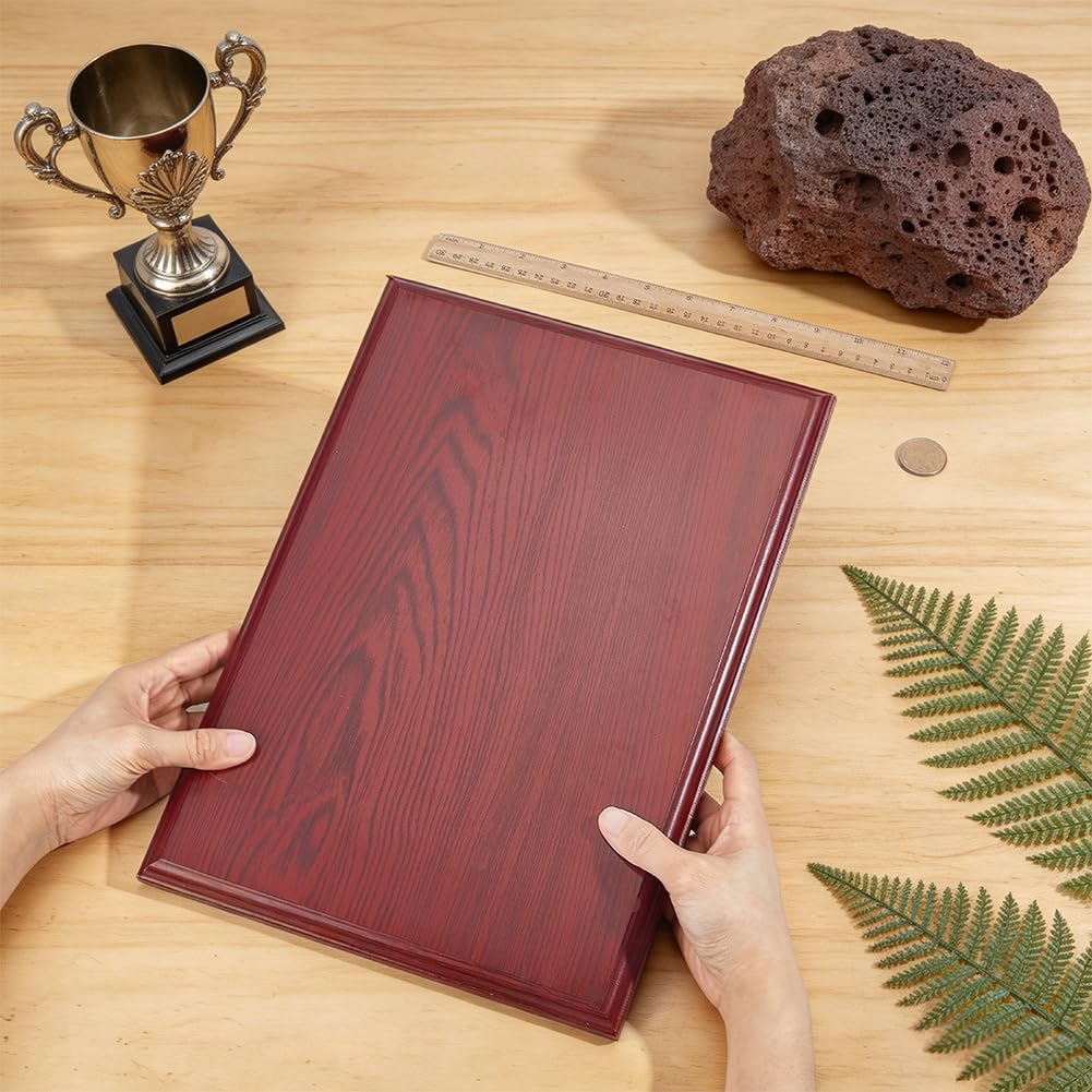 BENECREAT plaque bois gravure 340x240x15mm avec tige