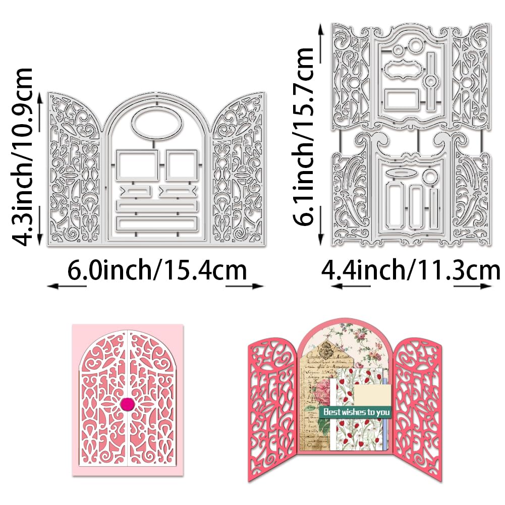 BENECREAT Matrices de Découpe Cadre Fenêtre 3D Dentelle