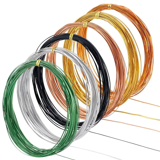 BENECREAT fil aluminium plat bijoux 6 couleurs 60 m
