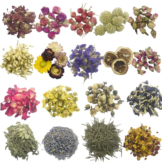 Cayway Fleurs Séchées Naturelles 18 Sachets Bougie Savon