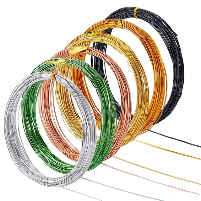 BENECREAT Fil Aluminium Plat 6 Couleurs 60 m 0,5 mm