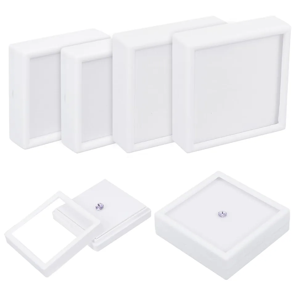 BENECREAT vitrine boîte à bijoux acrylique lot de 6