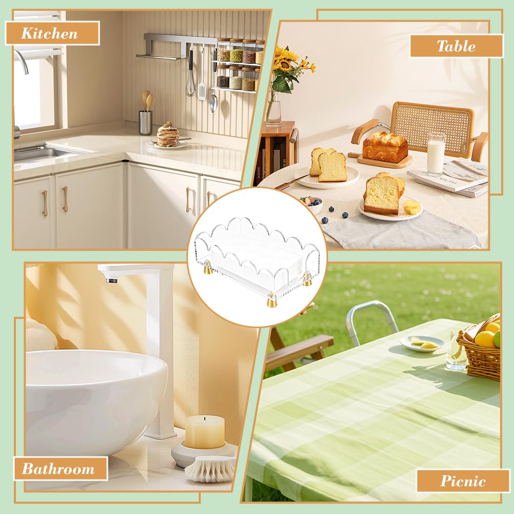 BENECREAT porte-serviettes acrylique transparent 220x130x60 mm