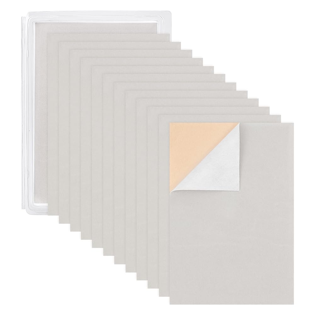 BENECREAT Feuilles Velours Adhésif Rouge Foncé A4 x20